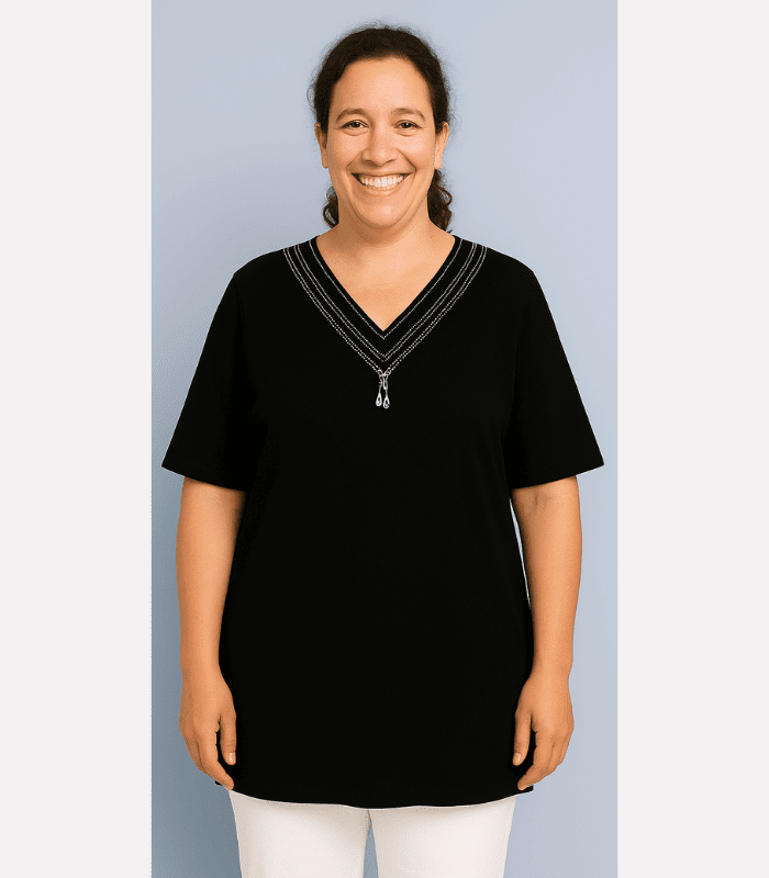 Ease 360° | Aperture Top - Thread V-Neck
