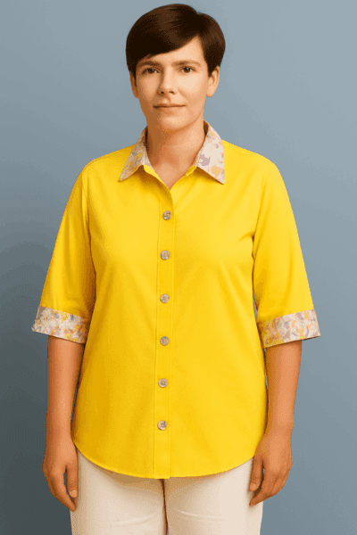 Ease 360 degree | Cadence Shirt - Yellow - Front